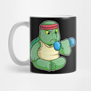 Turtle at Biceps Exercises with Dumbbell Mug